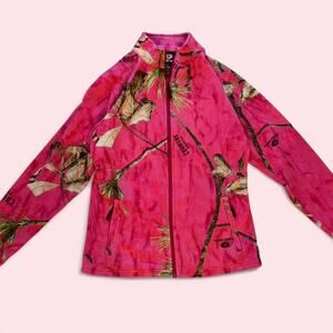 Pink mossy oak camo fleece
